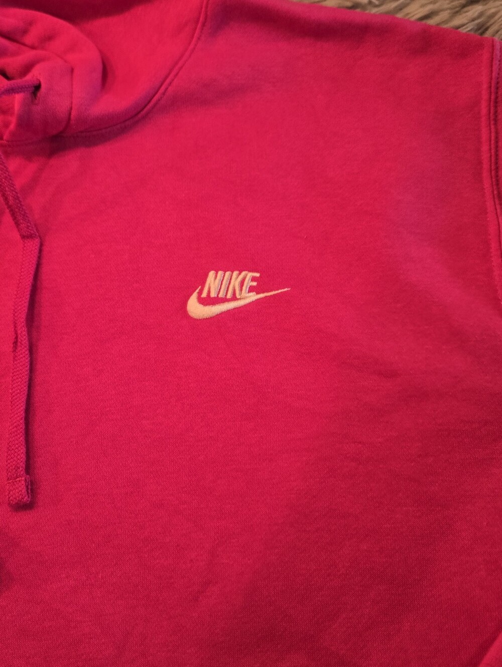 Nike Pink Pullover Hoodie with Swoosh Size Large - Picture 6 of 15